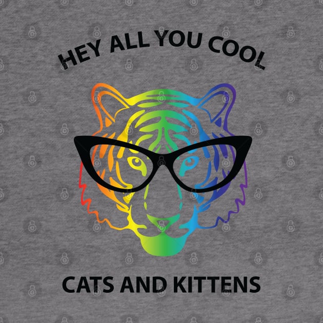 Hey all you cool cats and kittens - rainbow face by grafart